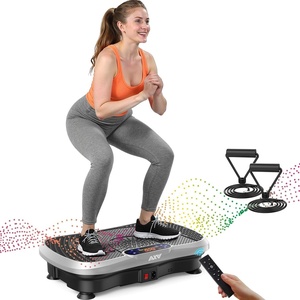 Vibration Plate Fitness Platform Exercise Machine Vibrating Shaking Full Body Shaker Workout Vibrate Stand Shake Board Sport for Weight Loss Fat Burner for Gym Home Office(SLIM.SILVER)