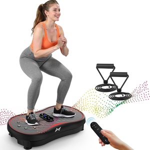 Vibration Plate Fitness Platform Exercise Machine Vibrating Shaking Full Body Shaker Workout Vibrate Stand Shake Board Sport for Weight Loss Fat Burner for Gym Home Office(ROUND.BLACK)