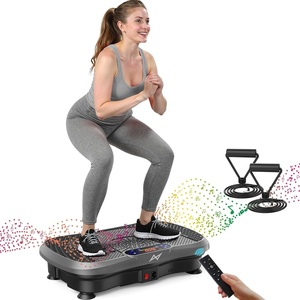 Vibration Plate Fitness Platform Exercise Machine Vibrating Shaking Full Body Shaker Workout Vibrate Stand Shake Board Sport for Weight Loss Fat Burner for Gym Home Office(BT.PRO.GRAY)