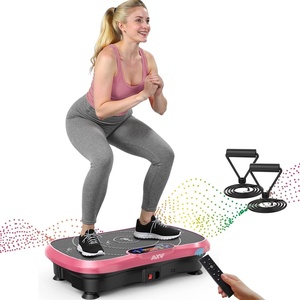 Vibration Plate Fitness Platform Exercise Machine Vibrating Shaking Full Body Shaker Workout Vibrate Stand Shake Board Sport for Weight Loss Fat Burner for Gym Home Office(BASIC.PINK)